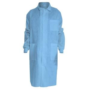 Universal Precautions Protective Lab Coat 3 Layer SMS Medium Blue 25/Ca
