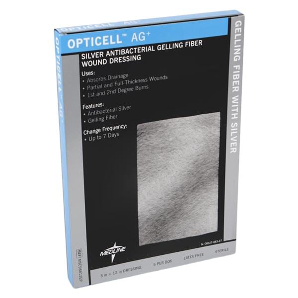 Opticell AG+ Gelling Fiber Dressing 8x12" Sterile Non-Adherent LF