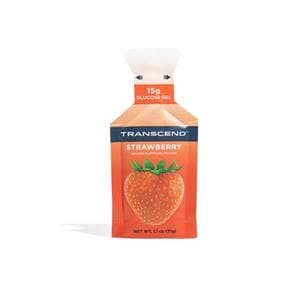 Transcend Glucose Gel 15gm Strawberry Squeeze Pouch 3/Pk, 12 PK/CA