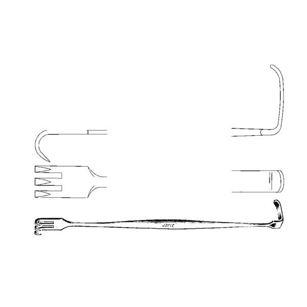 Jarit Double Ended Retractor 6-1/4" Stainless Steel Reusable Ea