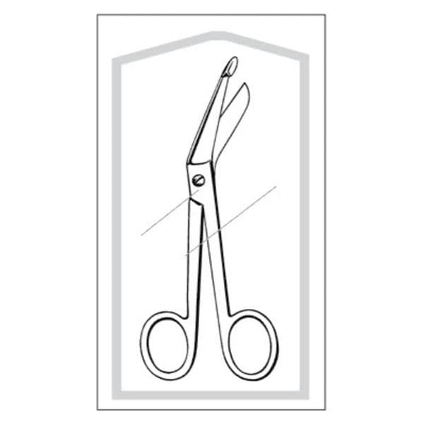Econo Lister Bandage Scissors Angled 4-1/2" Stainless Steel Sterile Dsp 50/Bx