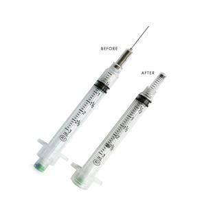 VanishPoint Hypodermic Syringe/Needle 21gx1" 3cc Rtrctbl Fx Ndl Sfty LDS 100/Bx