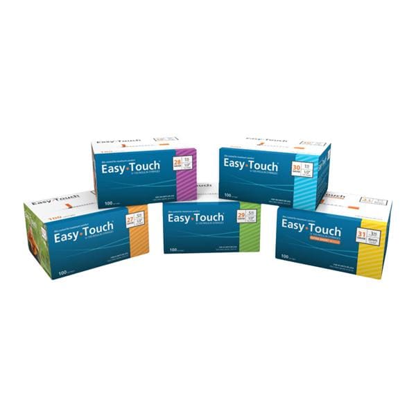 EasyTouch Insulin Syringe/Needle 30gx5/16" 1cc Blue Cnvntnl No Dead Spc 500/Ca