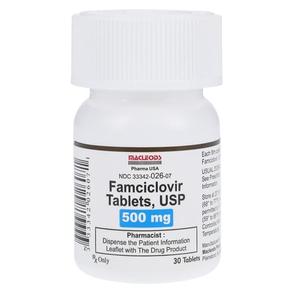 Famciclovir Tablets 500mg Bottle 30/Bottle Each
