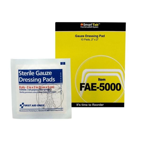 First Aid 100% Gauze Gauze Pad 2x2" 8 Ply Sterile LF