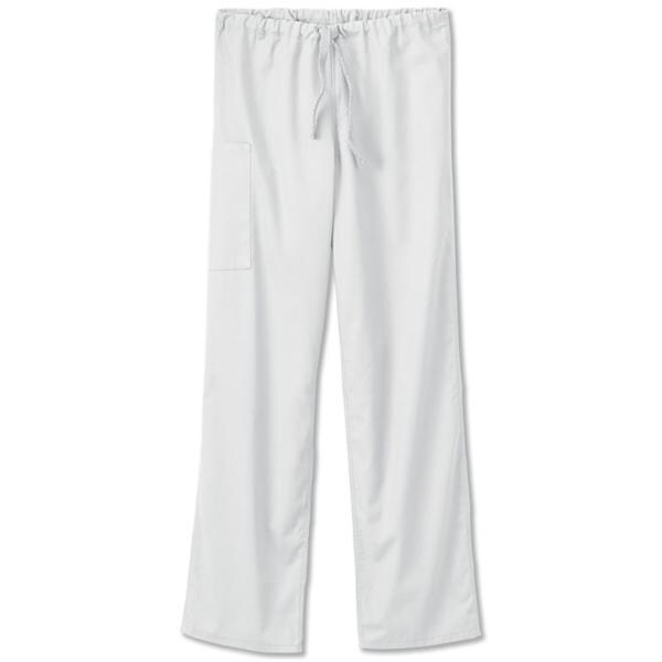 Fundamentals Scrub Pant 2 Pockets 4X Large White Unisex Ea