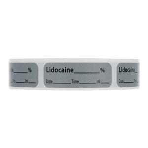 Anesthesia Label DTI Lidocaine % Gray 1-1/2x1/2&quot; 600/Rl