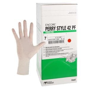 ENCORE Perry Style 42 PF Latex Surgical Gloves 7 Natural 50Pr/Bx