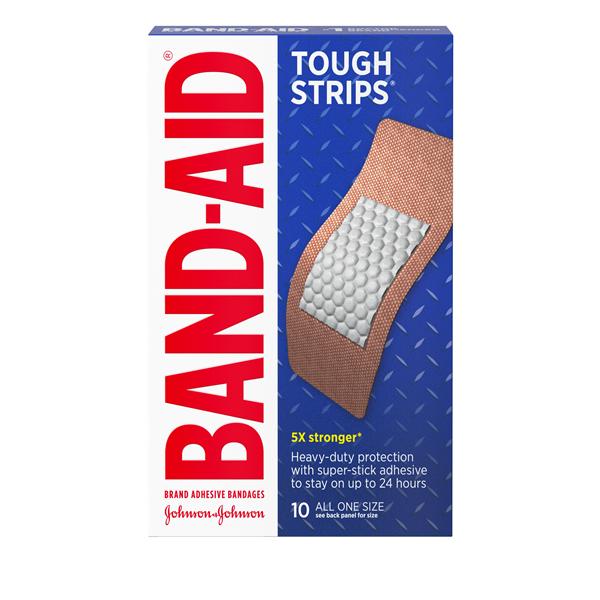 Band-Aid Tough-Strips Adhesive Bandage Fabric 1-3/4x4" Tan Sterile 240/Ca