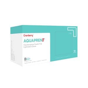 AquaPrene Chloroprene Exam Gloves Medium Aqua Non-Sterile, 10 BX/CA