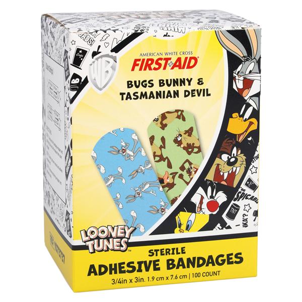 American White Cross Adhs Bandage Plstc .75x3 LnyTn/BgsBny/Tazdvl Strl 100/Bx