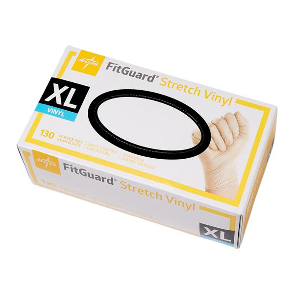 FitGuard Vinyl Exam Gloves X-Large Cream Non-Sterile