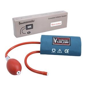 Calibrated V-Lok Blood Pressure Inflation System Md Blu LF EA