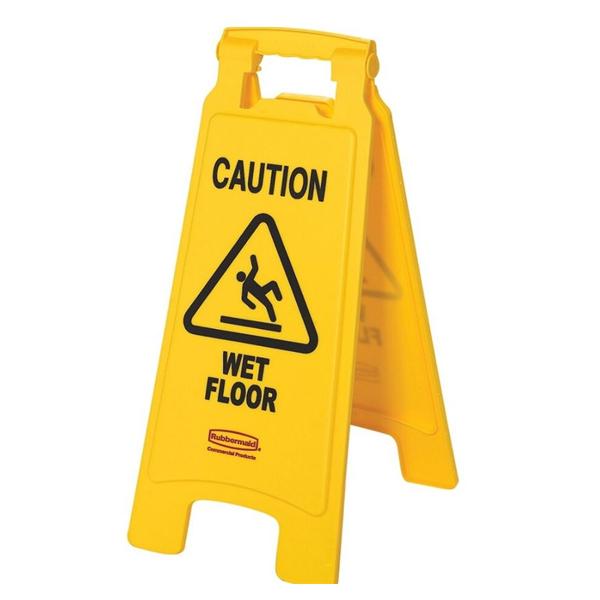 Sign Caution Wet Floor 25x11" Yellow Ea Ea