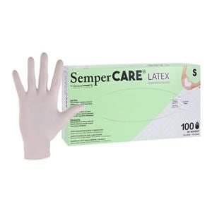 Sempercare Latex Exam Gloves Small Cream Non-Sterile 100/Bx