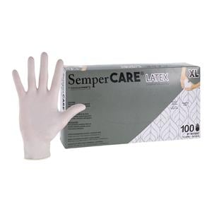 Sempercare Latex Exam Gloves X-Large White Non-Sterile 100/Bx