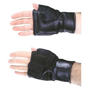Gel/Leather/Terry Cloth Wheelchair Gloves Large / X-Large Black 1/Pr