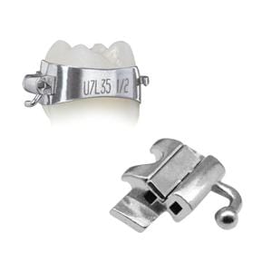 Elite Molar Band Pre-Welded Assembly LR6 -25 T/0A/+4Off Size 34.5 Double 1/Pk