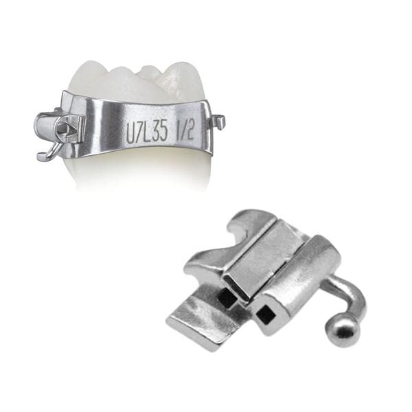 Elite Molar Band Pre-Welded Assembly LR6 -25 T/0A/+4Off Size 34.5 Double 1/Pk