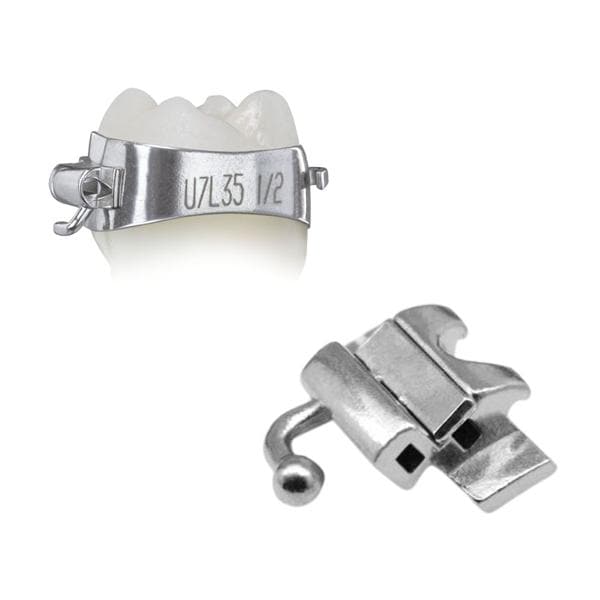 Elite Molar Band Pre-Welded Assembly LL6 -25 T/0A/+4Off Size 38 Double 1/Pk