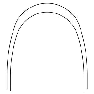 Archwire Nitanium Lower Pro Form Arch 0.017 in x 0.025 in Ea