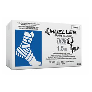 THOR Cohesive Tape 65% Polyester/35% Non-Woven 1.5x15yd White Non-Sterile 32/Ca