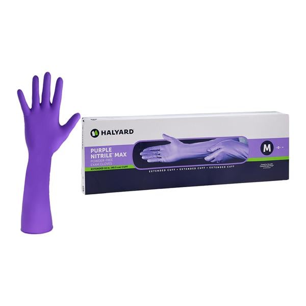 Purple MAX Nitrile Exam Gloves Medium Purple Non-Sterile 50/Bx