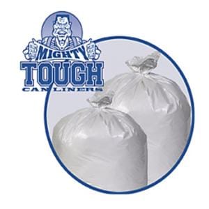 Liner Trash Mighty Tough White Crls Rl 33x44 .85mil 32gal 100/CA 100/Ca