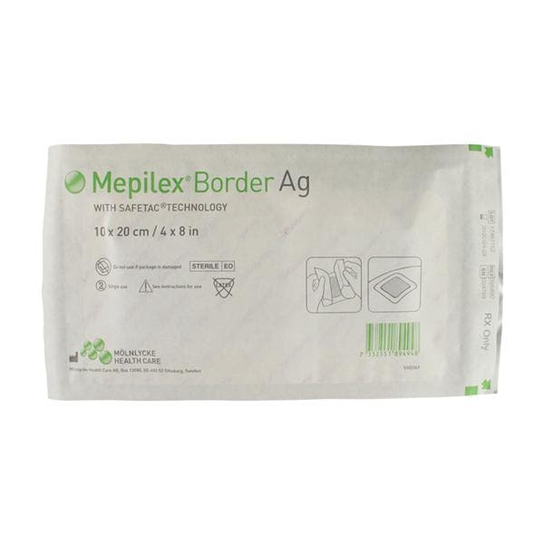 Mepilex Border Ag Polyurethane Dressing 4x8", 7 BX/CA