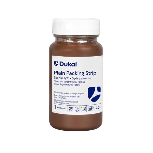 Gauze Plain Packing Strip 1/2"x5yd Sterile Not Made With Natural Rubber Latex, 12 EA/CA