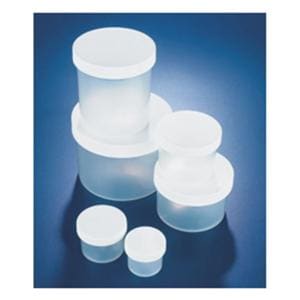 Jar Storage 2-1/2" 8oz Natural Polypropylene Screw Lid With White Lid 36/Ca