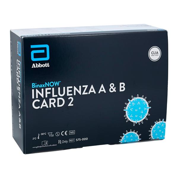 BinaxNOW Influenza A/B Card Test CLIA Waived 22/Bx