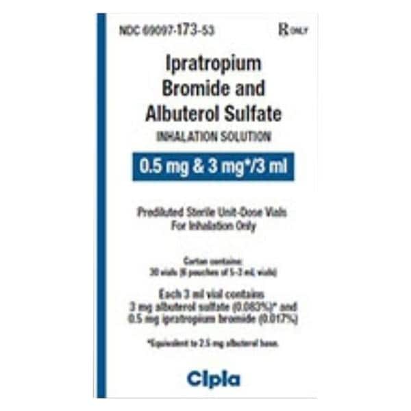 Ipratropium/Albuterol Bromide Inhalation Solution 0.5/3mg Vial 3mL 30/Package