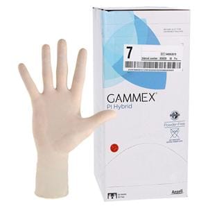 GAMMEX PI Hybrid Polyisoprene / Neoprene Surgical Gloves 7 Natural 50Pr/Bx, 4 BX/CA
