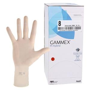 GAMMEX PI Hybrid Polyisoprene / Neoprene Surgical Gloves 8 Natural 50Pr/Bx, 4 BX/CA