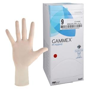GAMMEX PI Hybrid Polyisoprene / Neoprene Surgical Gloves 9 Natural 50Pr/Bx, 4 BX/CA