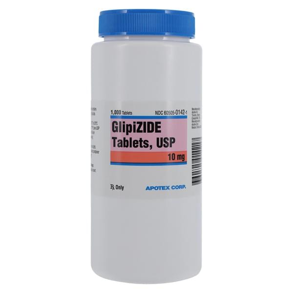 Glipizide Tablets 10mg Bottle 1000/Bottle Each