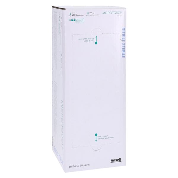 MICRO-TOUCH Nitrile Exam Gloves Small Blue Sterile 50pr/Bx