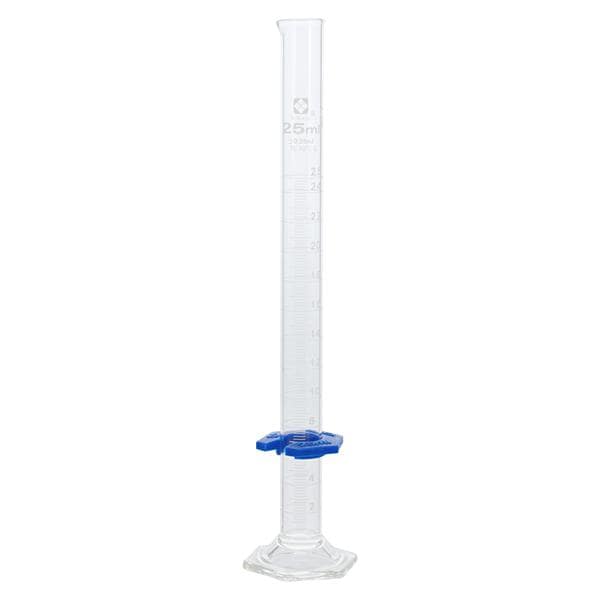 Clear Glass Graduated Cylinder 25mL Ea