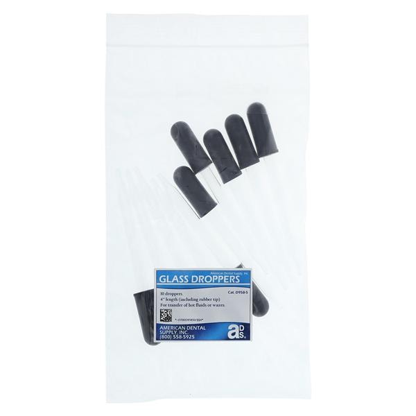 Glass Droppers 4" 10/Pk
