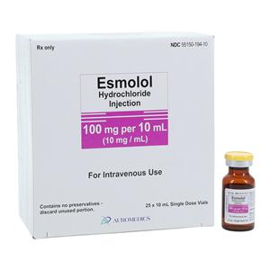 Esmolol HCl Injection 10mg/mL SDV 10mL 25/Package