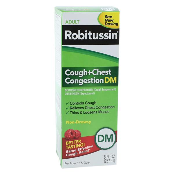 Robitussin DM Adult Cough/Congestion Liquid 200/20mg Bottle 8oz/Ea, 12 EA/CA