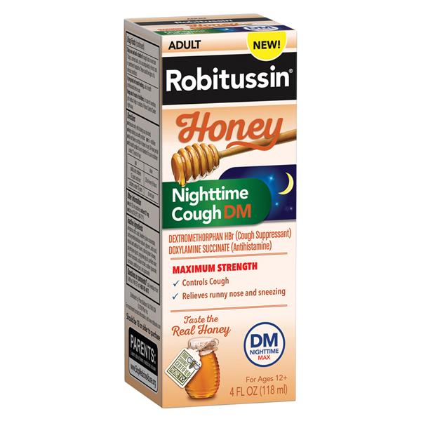 Robitussin Honey DM Adult NghTm Cgh Liquid 30/12.5mg Maximum Strength 4oz/Bt