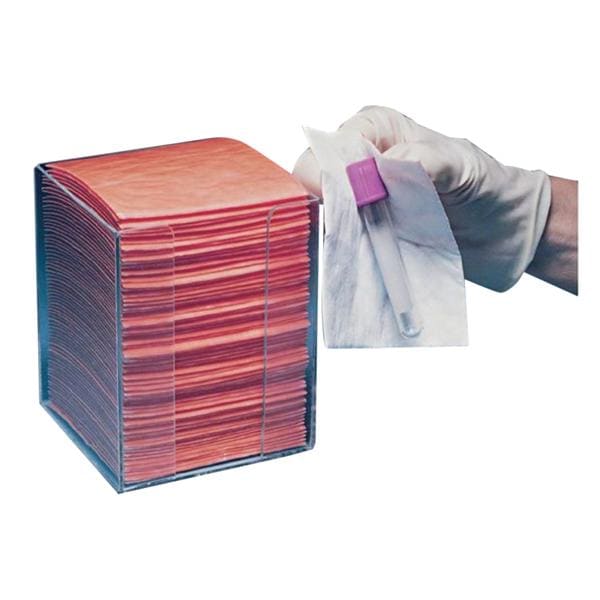 Bio-Hazard Wipe Cellulose / Polyester Fiber 4 in x 4 in Orange / White 250/Pk