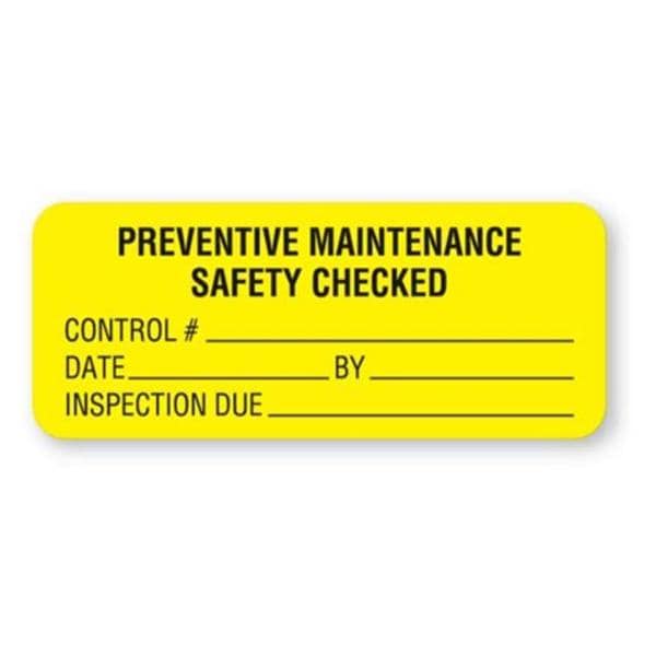 Label Equipment Service and Inspection Yellow 420/Rl