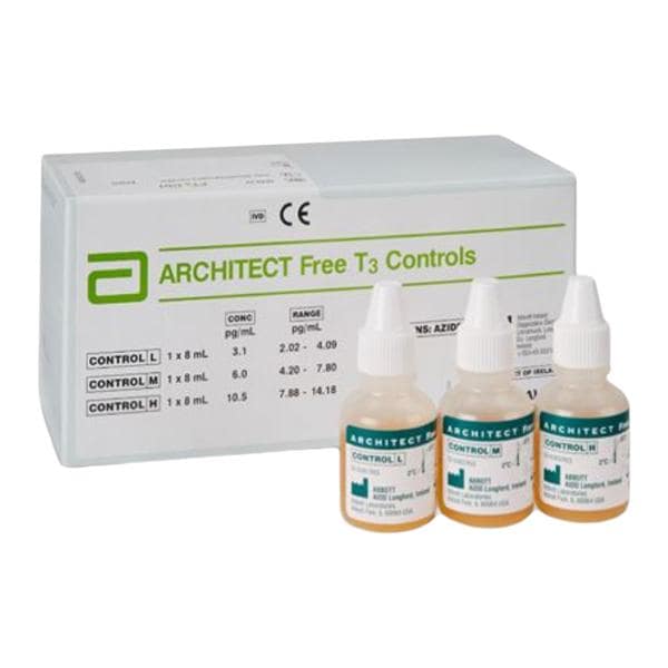Architect fT3: Free Triiodothyronine Standard Control 3x8mL Ea
