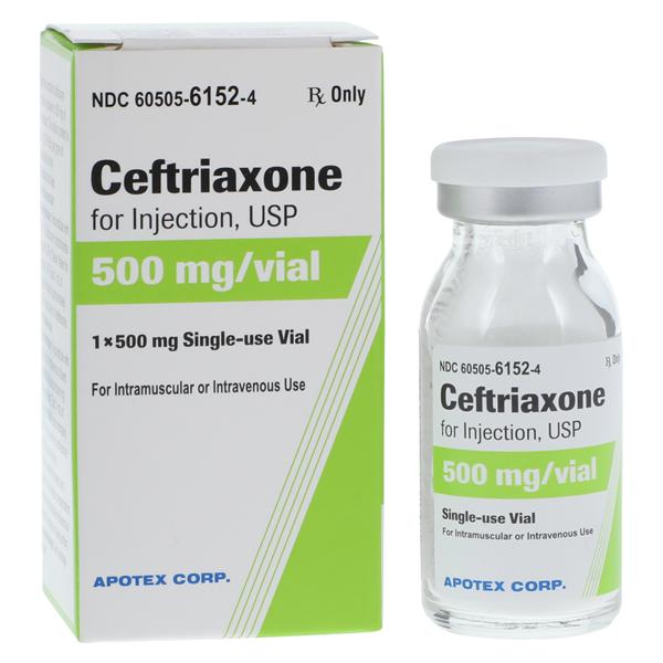 Ceftriaxone Sodium Injection 500mg/vl Powder SDV Each