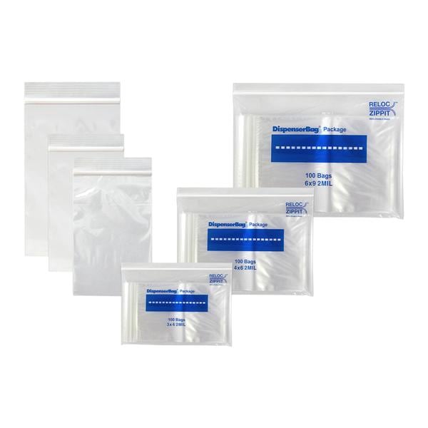 Zippit Storage Bag Clear 3x5" 1000/Ca