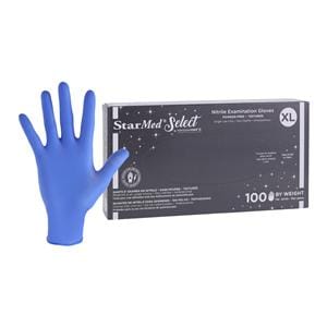 velvet Nitrile Exam Gloves X-Large Violet Blue Non-Sterile