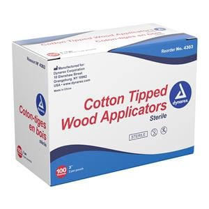 Applicator 3 in Wood Shaft Sterile 1000/Ca